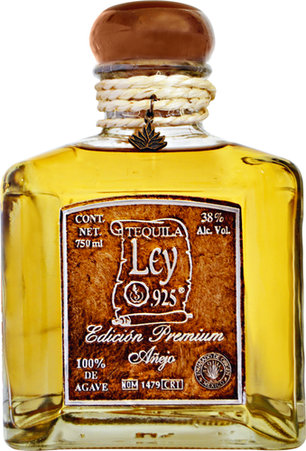 Текила LEY925 Anejo спиртной напиток премиум 38%, п/у, 0.75л