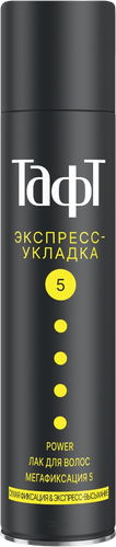 Лак для волос ТАФТ Power Экспресс-укладка, мегафиксация, 225мл, вид