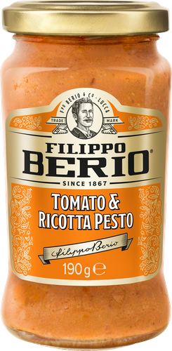 Соус FILIPPO BERIO Песто с томатами и сыром рикотта, 190г, изображение