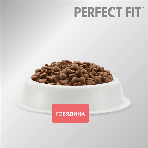 Корм сухой для кошек Perfect Fit с говядиной для стерилизованных, 650г, детальное фото
