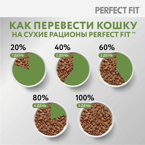 Корм сухой для кошек Perfect Fit с курицей для стерилизованных 7+, 650г, крупный план