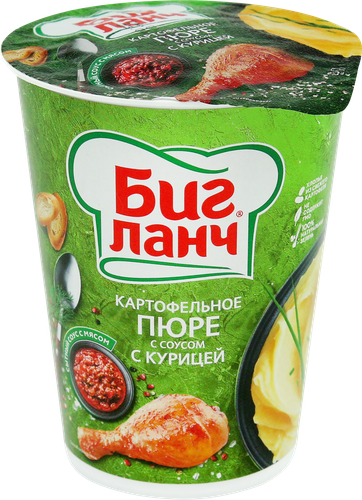 Пюре картофельное БИГ ЛАНЧ с соусом с курицей, 50г, детальное фото