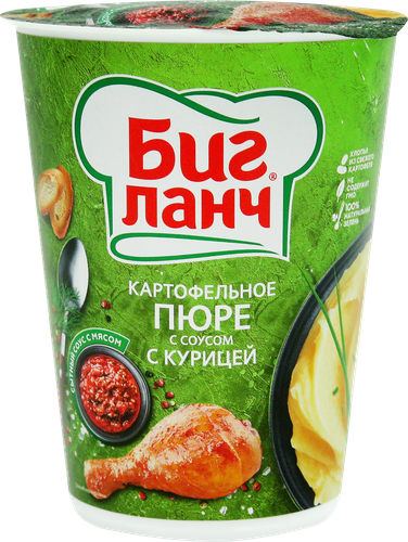 Пюре картофельное БИГ ЛАНЧ с соусом с курицей, 50г, фотография