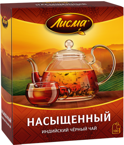 Чай черный ЛИСМА Индийский байховый, 100пак, фото