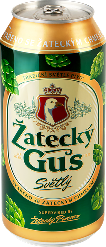 Пиво светлое ZATECKY GUS пастеризованное 4,6%, 0.9л, вид