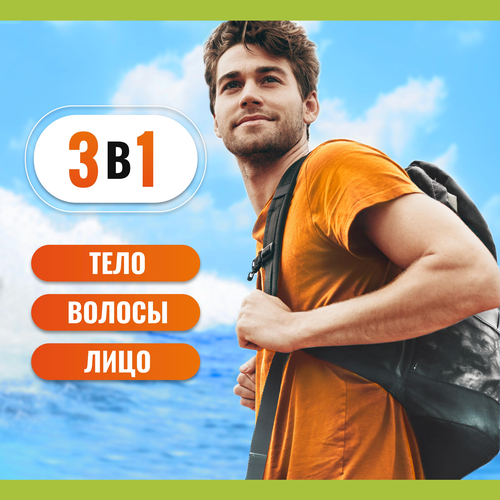 Гель для душа мужской PALMOLIVE Men Цитрусовый заряд Бодрящий 2в1, 750мл, вид
