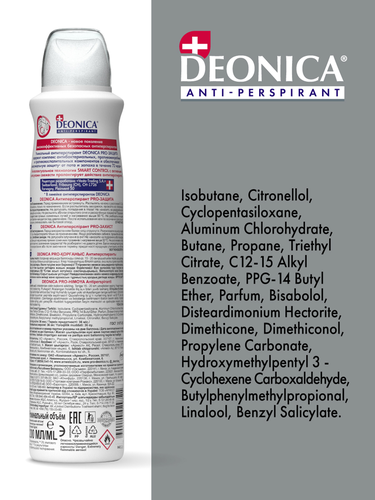 Антиперспирант-спрей женский DEONICA Pro-защита, 200мл, картинка