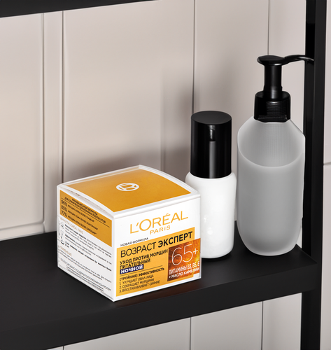 Крем ночной для лица L'OREAL Возраст Эксперт 65+, против морщин, 50мл, картинка