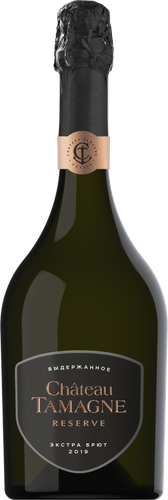Вино игристое CHATEAU TAMAGNE RESERVE Российское выдержанное Южный берег Тамани белое экстра брют, 0.75л, картинка