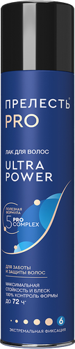 Лак для волос ПРЕЛЕСТЬ Professional Ultra Power, экстремальная фиксация, 300мл, фотография