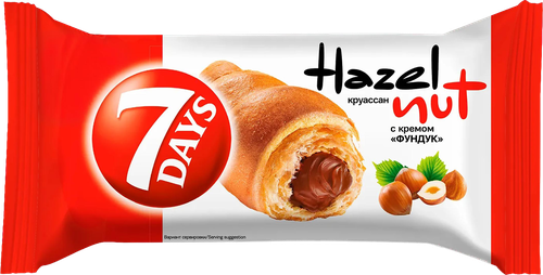 Круассан 7DAYS с кремом фундук, 65г, вид