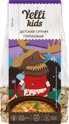 Супчик YELLI Kids Гороховый, 100г, картинка