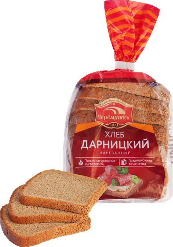 Хлеб ЧЕРЕМУШКИ Дарницкий, в нарезке, половинка, 340г, фото