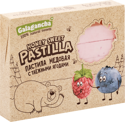 Пастила GALAGANCHA Pastilla медовая с таежными ягодами, 190г, фотография