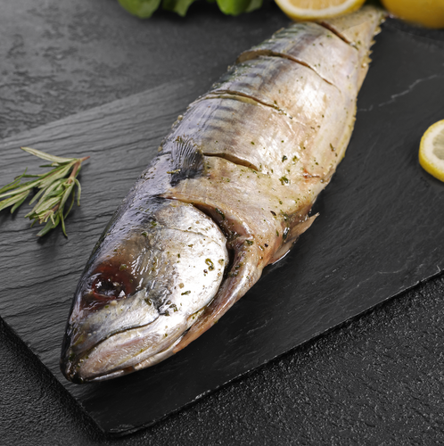 Скумбрия в маринаде с чесноком и сливками ЛЕНТА FRESH, весовая, изображение