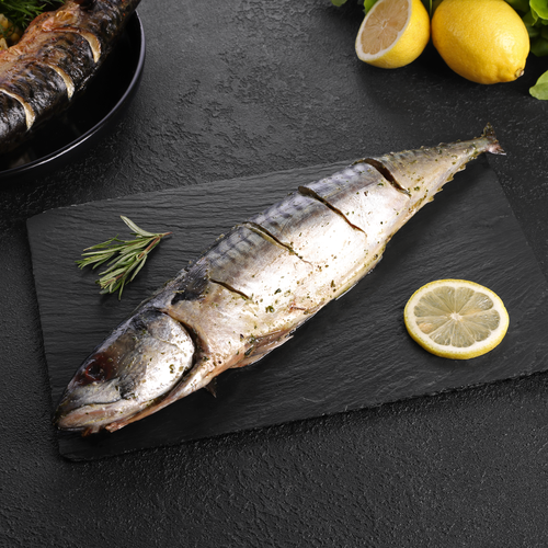Скумбрия в маринаде с чесноком и сливками ЛЕНТА FRESH, весовая, детальное фото