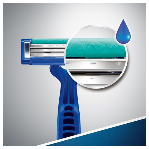 Станок для бритья одноразовый GILLETTE Disposable Blue Simple 3, 4шт, фотография