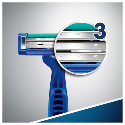 Станок для бритья одноразовый GILLETTE Disposable Blue Simple 3, 4шт, фотография