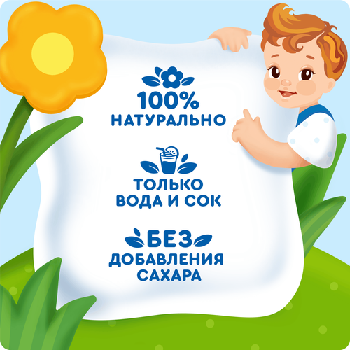 Напиток фруктовый АГУША Яблоко вода с соком, с 12 месяцев, 300мл, детальное фото