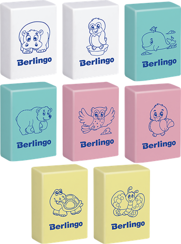 Ластик BERLINGO Animals прямоугольный 2,8х1,8х1см, Арт. Blc_00150, изображение