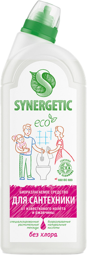 Средство для мытья сантехники SYNERGETIC, 1л, детальное фото
