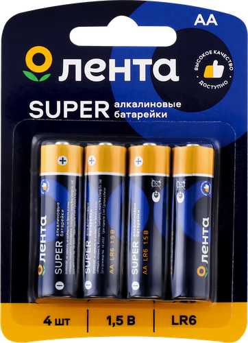 Элементы питания ЛЕНТА АА алкалиновый Арт. ALR604, 4шт, изображение