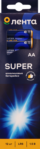 Элементы питания ЛЕНТА АА алкалиновый Арт. ALR612, 12шт, картинка