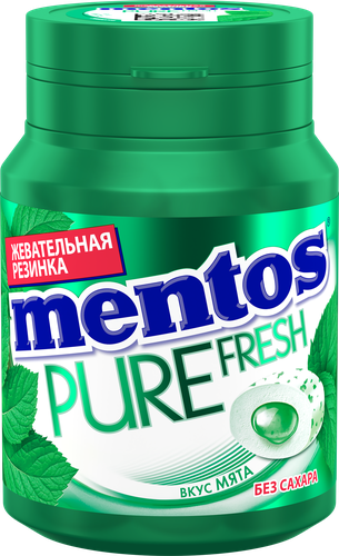 Жевательная резинка MENTOS Pure white со вкусом нежной мяты, 54г, изображение