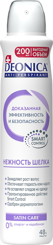 Антиперспирант-спрей женский DEONICA Нежность шелка, 200мл, картинка