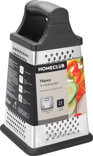 Терка HOMECLUB 4х-гранная Арт. KL324DB-10S, картинка