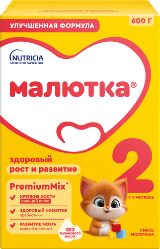 Смесь молочная МАЛЮТКА 2, с 6 месяцев, 600г, детальное фото