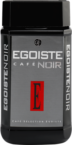 Кофе растворимый EGOISTE Noir сублимированный, ст/б, 100г, крупный план