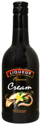 Ликер CREAM FLAVOUR со вкусом сливок эмульсионный, 15%, 0.5л, детальное фото