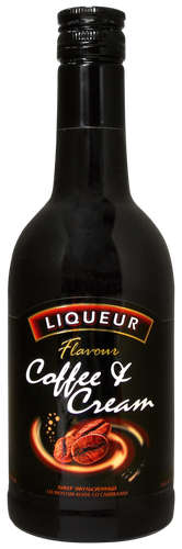 Ликер COFFEE & CREAM FLAVOUR со вкусом кофе со сливками эмульсионный, 15%, 0.5л, детальное фото