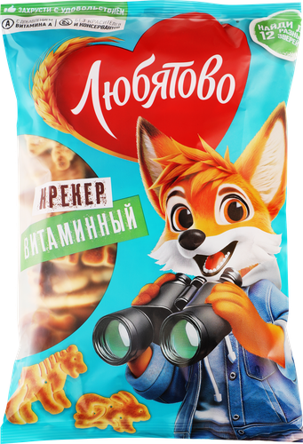 Крекер ЛЮБЯТОВО Витаминный, 300г, изображение