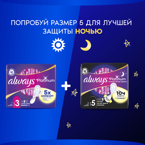 Прокладки ALWAYS Platinum Супер Плюс, ультратонкие, с крылышками, 7шт, вид