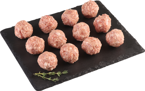 Фрикадельки из свинины БЛИЖНИЕ ГОРКИ, 360г, крупный план