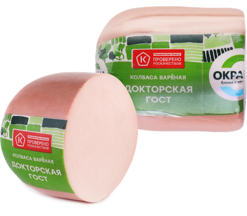 Колбаса вареная ОКРАИНА Докторская, категория А, весовая, фотография