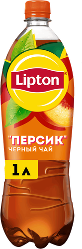 Напиток LIPTON Освежающий чай со вкусом персика негазированный, 1л, крупный план