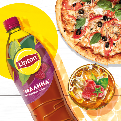 Напиток LIPTON Холодный чай со вкусом малины, 1л, изображение