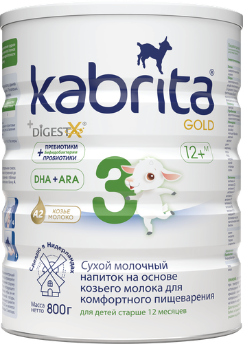 Напиток молочный KABRITA 3 Gold на основе козьего молока, с 12 месяцев, 800г, фотография