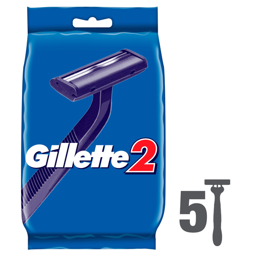 Станок для бритья одноразовый GILLETTE 2, 4+1шт, детальное фото