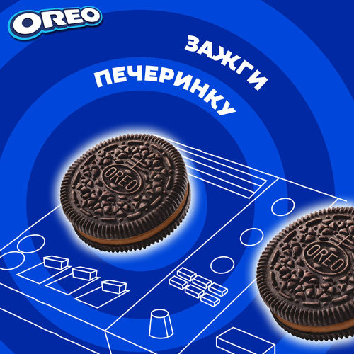 Печенье OREO с какао и начинкой с вкусом шоколада, 95г, картинка