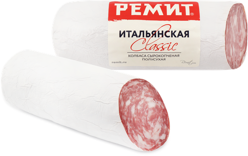 Колбаса сырокопченая РЕМИТ Итальянская Classic полусухая, весовая, детальное фото
