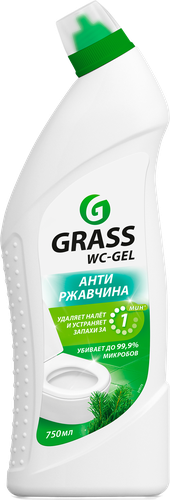 Средство моющее для туалета и ванных комнат GRASS WC-Gel, 750мл, крупный план