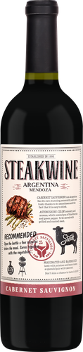 Вино STEAKWINE Каберне Совиньон Мендоса ординарное красное полусухое, 0.75л, фотография