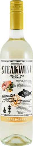 Вино STEAKWINE Шардоне Мендоса белое полусухое, 0.75л, фото