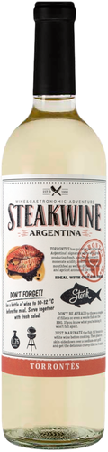Вино STEAKWINE Торронтес Мендоса ординарное белое полусухое, 0.75л, картинка