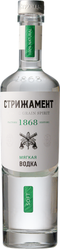 Водка СТРИЖАМЕНТ Мягкая 40%, 0.5л