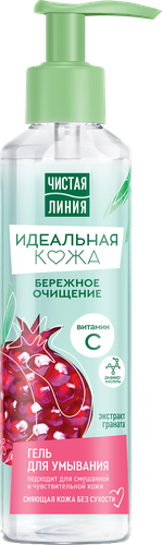 Гель для умывания ЧИСТАЯ ЛИНИЯ Идеальная кожа Нежное очищение, 160мл, детальное фото